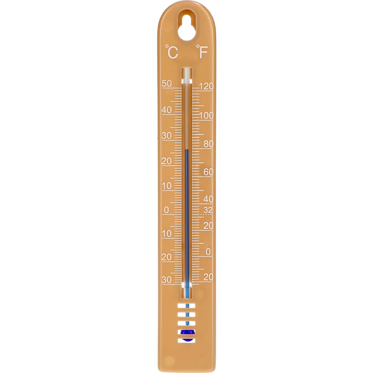 Univerzalni termometer (od -30 do +50 °C), 17 cm, svetlo rjav