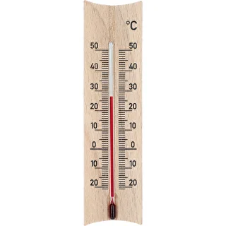 Leseni sobni termometer (-20 do +50°C), svetlo rjava, 15 cm