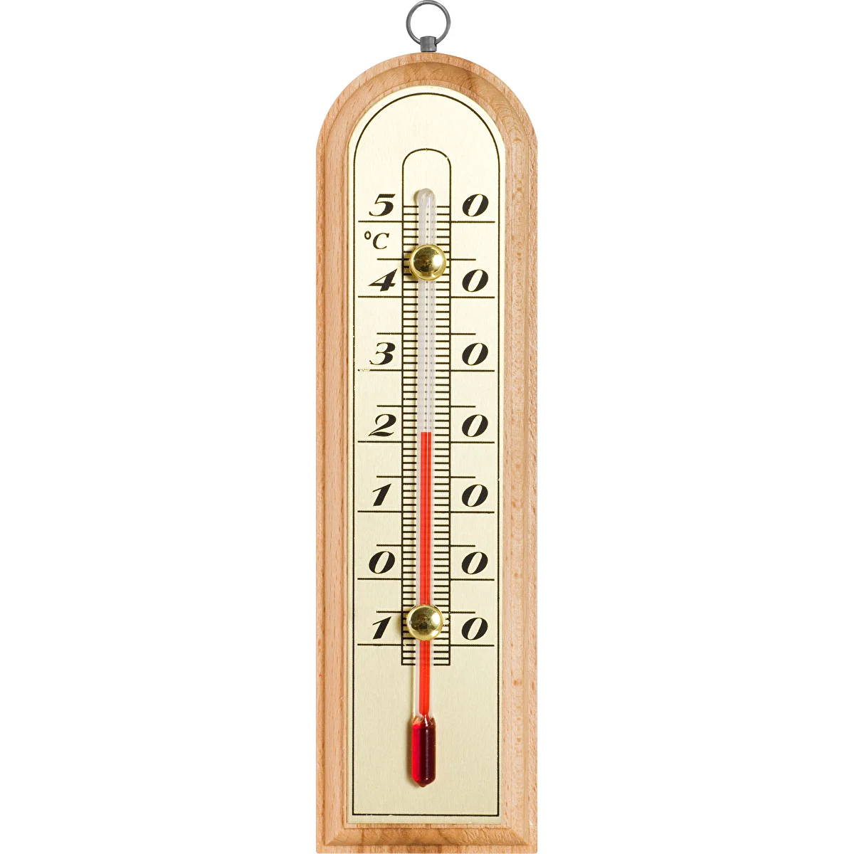 Sobni termometer z zlato lestvico (-10 °C do +50 °C) 16 cm