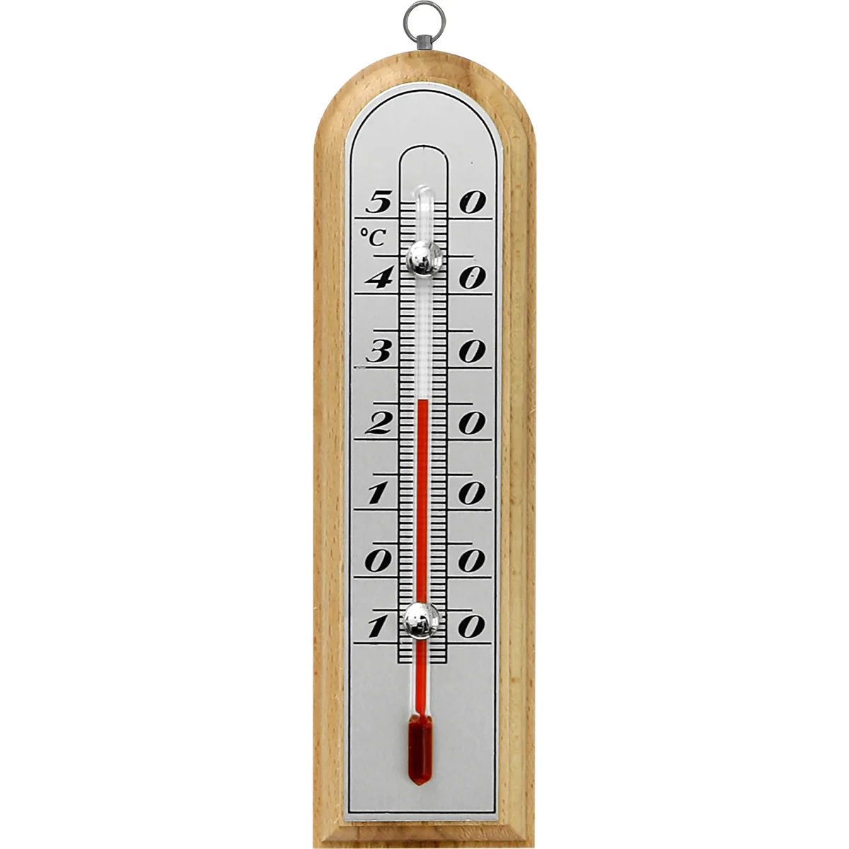 Sobni termometer s srebrno lestvico (-10°C do +50°C) 16cm mix