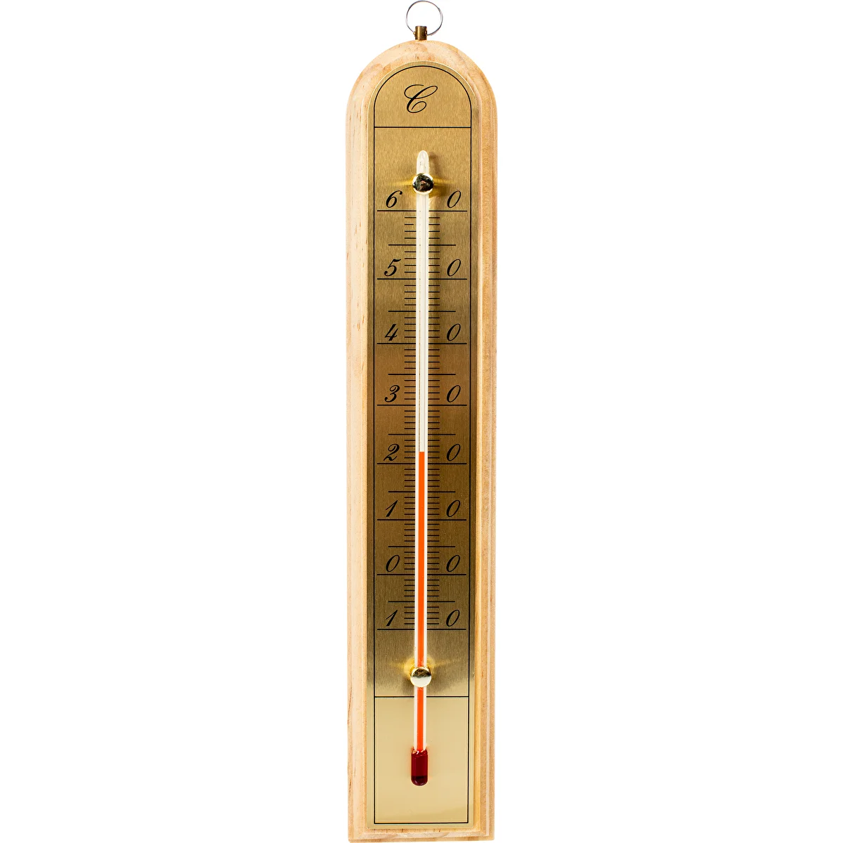 Sobni termometer z zlato lestvico (-10 °C do +60 °C) 28 cm mix
