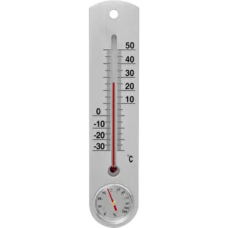 Univerzalni srebrni termometer z higrometrom (-30°C do +50°C) 25cm