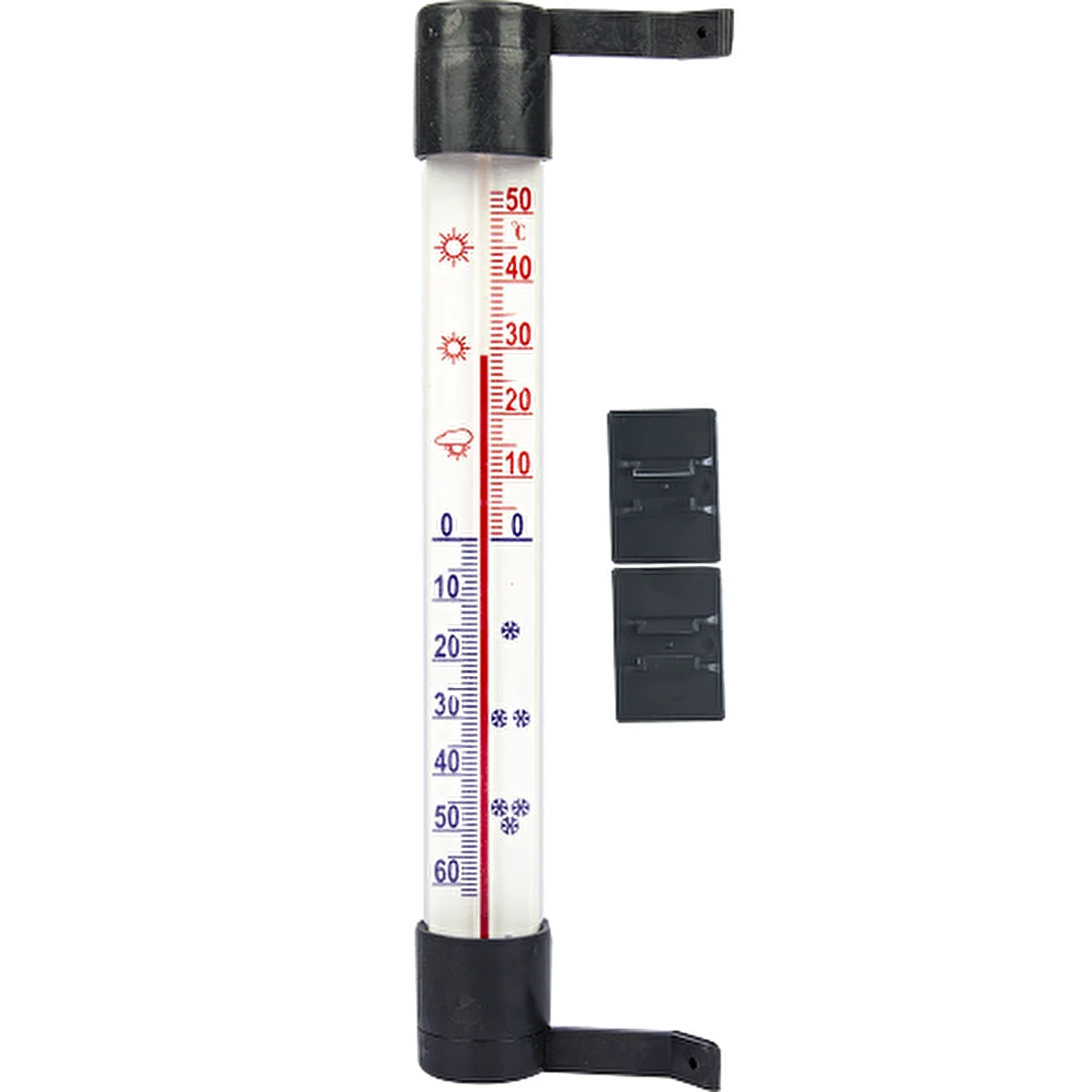 Antracitni zunanji termometer (od -60 °C do +50 °C) 23 cm