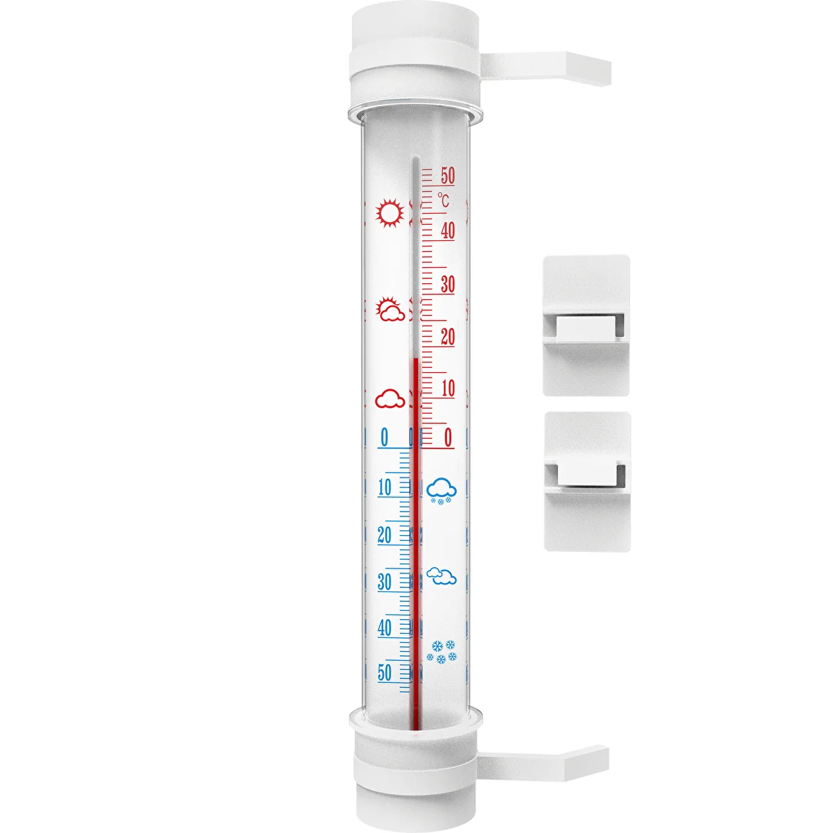 Zunanji termometer, bel (-50 °C do +50 °C), 27 cm