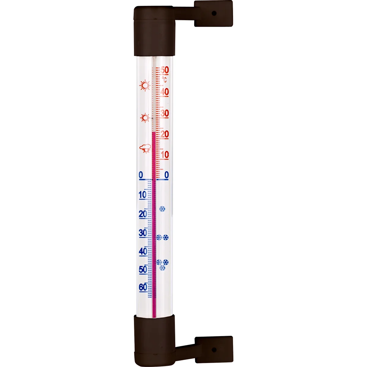 Zunanji rjavi termometer (od -50 °C do +50 °C) 18 cm