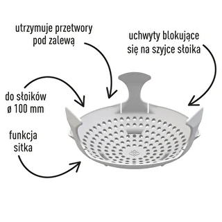 Pritisno sito za vložnine, kisane izdelke in kis - za kozarce fi 100 mm - 12 kosov. – photo 3
