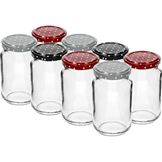Kozarec TO 190 ml z barvnim pokrovčkom fi 53 - 8 kos.