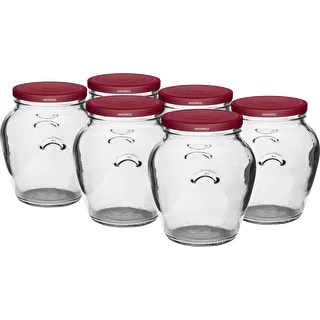 Kozarec Amfora 580 ml (fi 82) z bordo pokrovčkom 6 kos