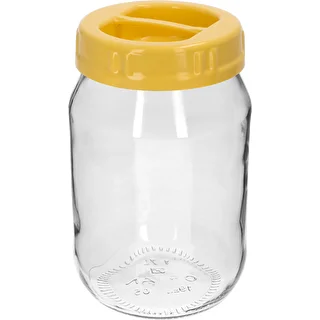 Kozarec TO 1,7 L z rumenim plastičnim pokrovčkom z ročajem, fi 100, 1 kos.
