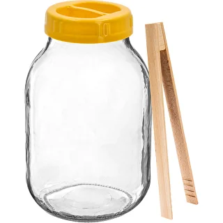 Kozarec twist-off 3 l, s kleščami in plastičnim pokrovom fi 100, z ročajem
