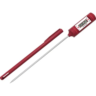 Elektronski kuhinjski termometer, LCD (od -20 °C do +250 °C), rdeč