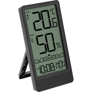 Elektronski sobni termometer znamke Soens, črn