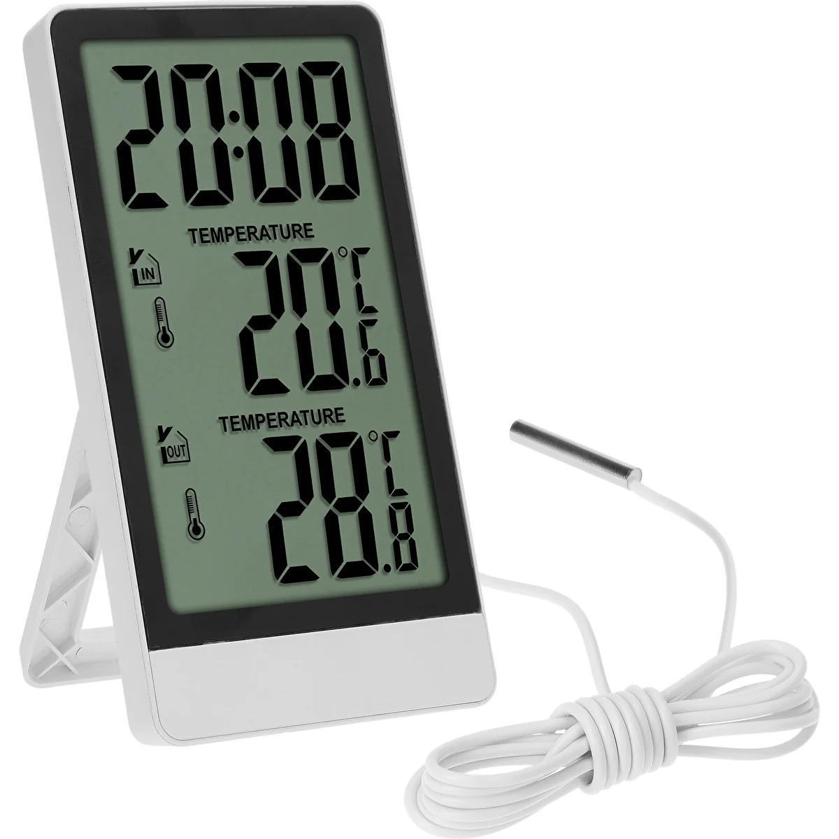 Elektronski termometer znamke Soens – s sondo, bel