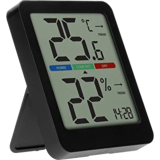 Elektronski sobni termometer, črn