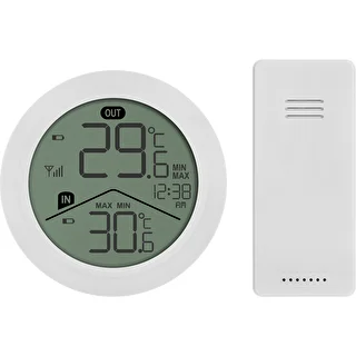 Elektronski termometer Soens – z zunanjim tipalom, okrogel bel