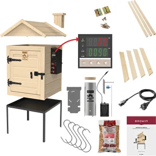 Prekajevalnik 115 L dragON Wood 60E, lesen, z električnim grelnim modulom in krmilnikom