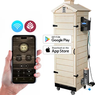 Prekajevalnica dragON PLYWOOD NATURE – brezokvirna, modularna, z Wi-Fi krmilnikom, 320 l