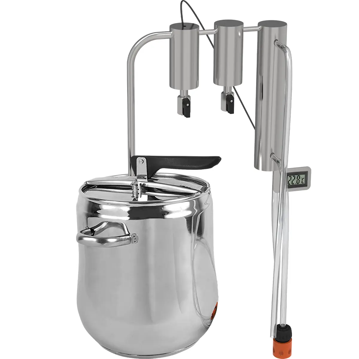 Destilator in ekonom lonec 2 v 1, 12 L, hladilnik in 2 odstojnika