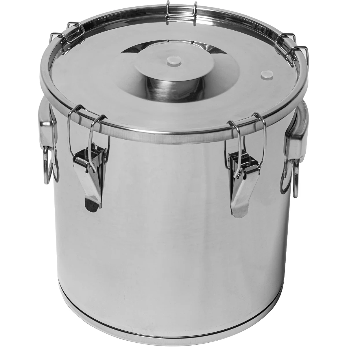 Posoda za fermentacijo in destilacijo - iz nerjavnega jekla, 18 l, 5 zapiralnih sponk