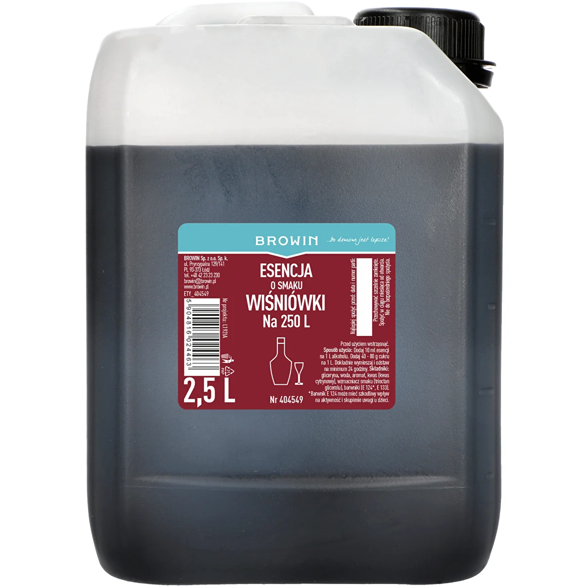 Esenca z okusom višnjevca, 2,5 L za 250 L končnega napitka
