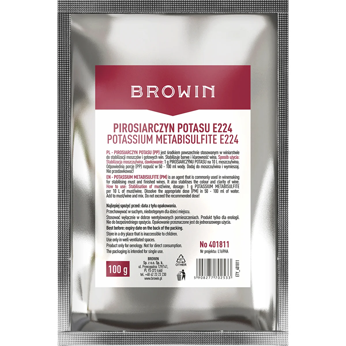 Kalijev metabisulfit, 100 g