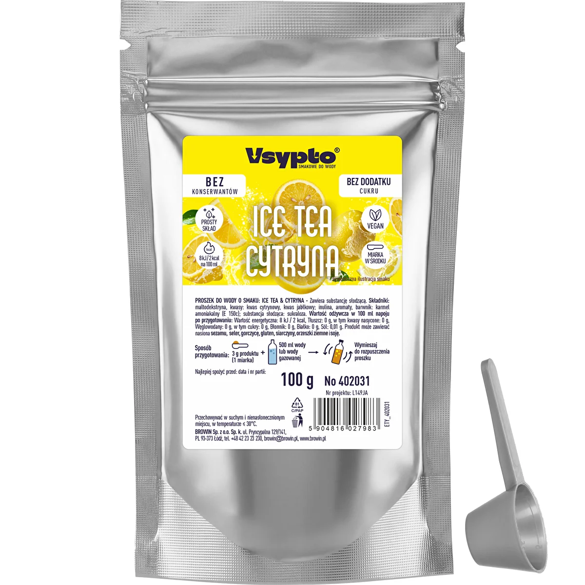 VSYPTO z okusom Ice Tea Limona, 100 g