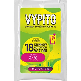 VYPITO 12 %, vrečka za 18 drinkov - Limona & limeta, 126 g
