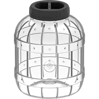 Nerazbiten, večnamenski kozarec s črnim navojnim pokrovom, 5 l