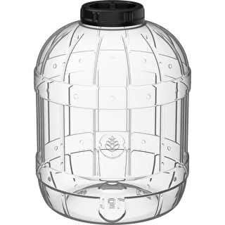 Nerazbit, večnamenski kozarec s črnim navojnim pokrovčkom,  15L
