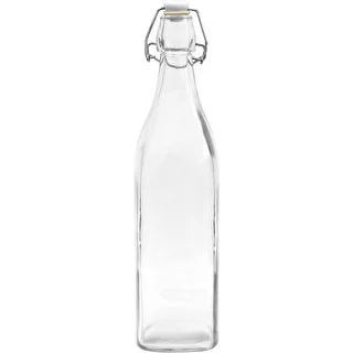 Steklenica 1 L s patentnim zapiranjem – kvadratna