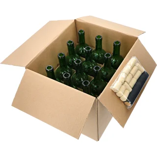 Steklenica za vino 0,75 l z zamaški in termoskrčljivimi kapsulami - 12 kos. – photo 1