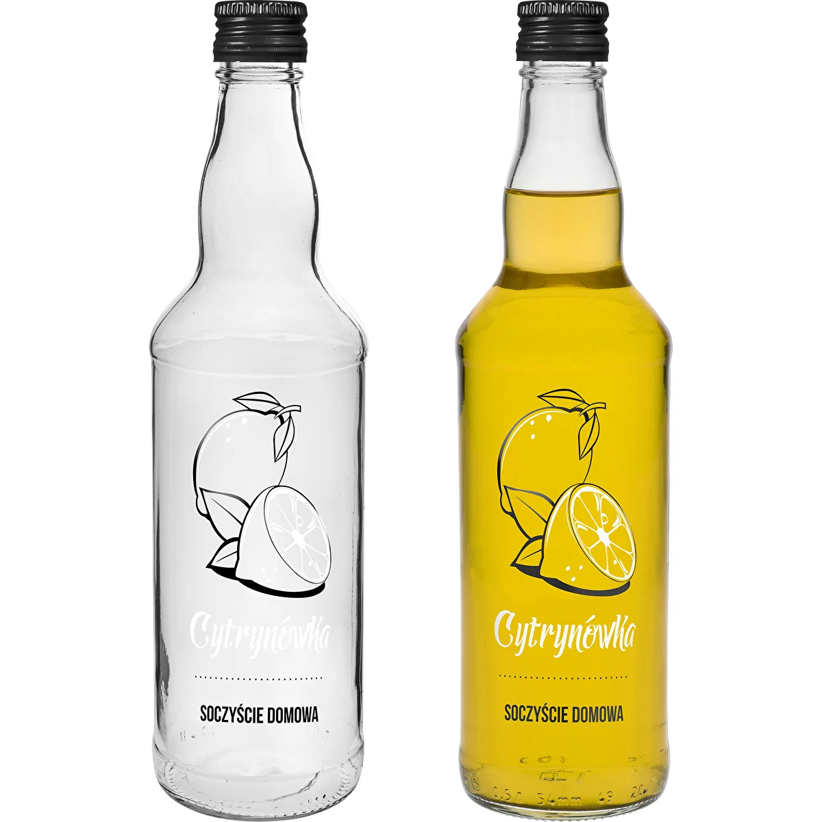 Steklenica 500 ml s pokrovčkom, potisk »Limonov liker«, 1 kos.