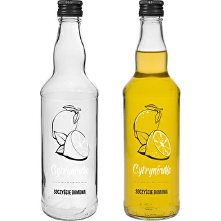 Steklenica 500 ml s pokrovčkom, potisk »Limonov liker«, 1 kos.