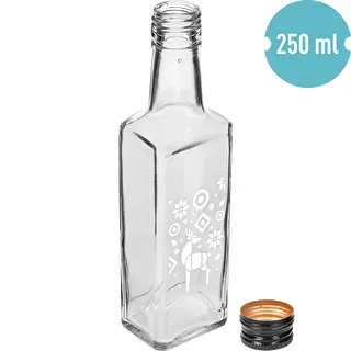 Steklenica Receptura, 250 ml z navojnim pokrovčkom – Božični severni jelen – photo 4