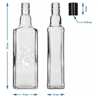 Steklenica Tynktura, 500 ml z navojnim pokrovčkom – Praznični Sever – photo 5