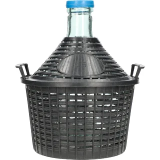 Damižana za vino 5 L v plastični košari
