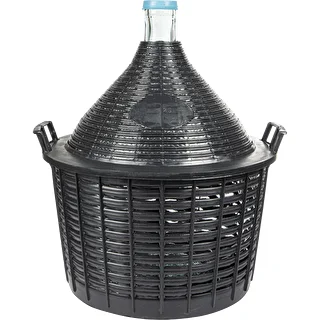 Stekleni balon za vino 25 L v plastičnem košu