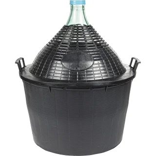 Balon za vino 34 L v plastičnem košu