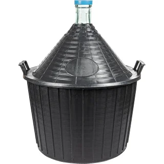 Demižon za vino 54 L v plastični košari
