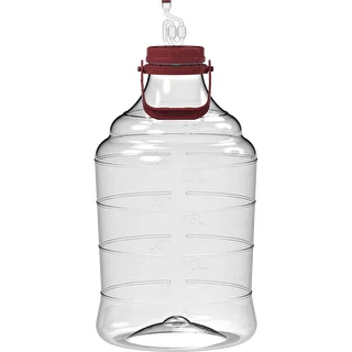 Damižon za vino, lahek, nelomljiv, z ročajem, 25 L