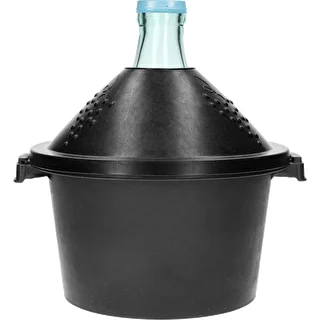 Stekleni balon za vino 5 L - s košaro iz plastike – photo 1
