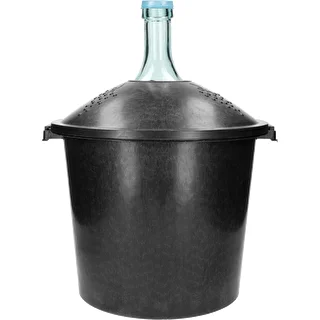 Steklena damižona za vino 25 L - v plastičnem košu