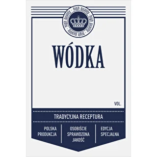 Samolepilne etikete 60x90 mm za steklenice, vodko, bele, 20 kosov