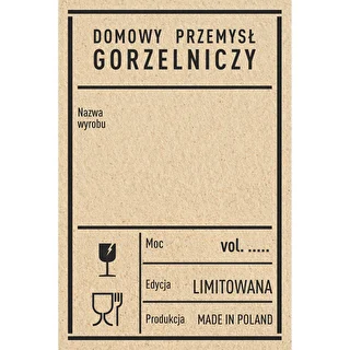 Samolepilne etikete 60x90 mm za steklenice, vodko, PRL, 20 kos.