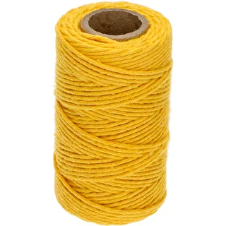Bombažna vrvica, rumena, 2 mm/55 m/100 g