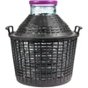 Damažana za vino 15 L s širokim grlom v plastični košari. - 6 