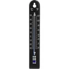 Univerzalni termometer (-30 do +50°C), 17 cm, črn ['termometer', ' univerzalni termometer', ' plastični termometer', ' termometer z berljivo lestvico', ' termometer z dvojno lestvico v °C in °F', ' termometer za prostore z visoko vlažnostjo', ' zunanji termometer do -30°C', ' na vlago odporen termometer', ' termometer v črni barvi', ' trpežen termometer']