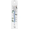 Univerzalni termometer z grafiko – ptice (-30 °C do +50 °C) 20 cm ['univerzalni termometer', ' plastični termometer', ' termometer z berljivo lestvico', ' termometer z dvojno lestvico', ' termometer za prostore z visoko vlažnostjo', ' notranje-zunanji termometer', ' termometer z barvnim potiskom']