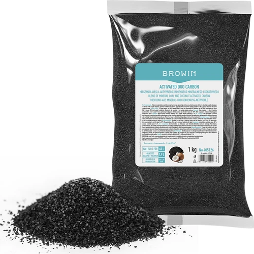 Activated Duo Carbon – mešanica aktivnega mineralnega (kamninskega) in kokosovega oglja, 1 kg, za 60 L - 2