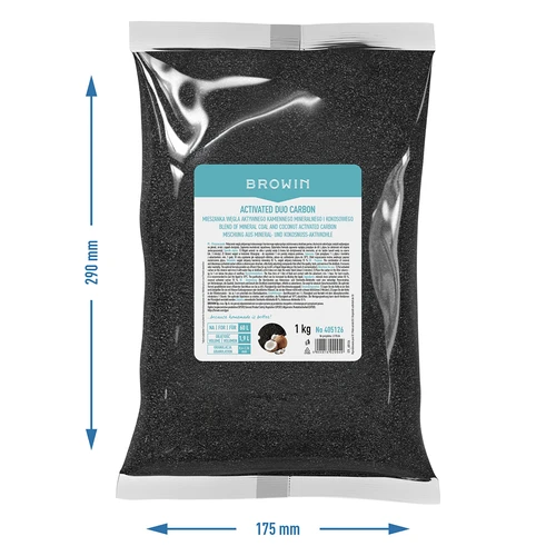 Activated Duo Carbon – mešanica aktivnega mineralnega (kamninskega) in kokosovega oglja, 1 kg, za 60 L - 7